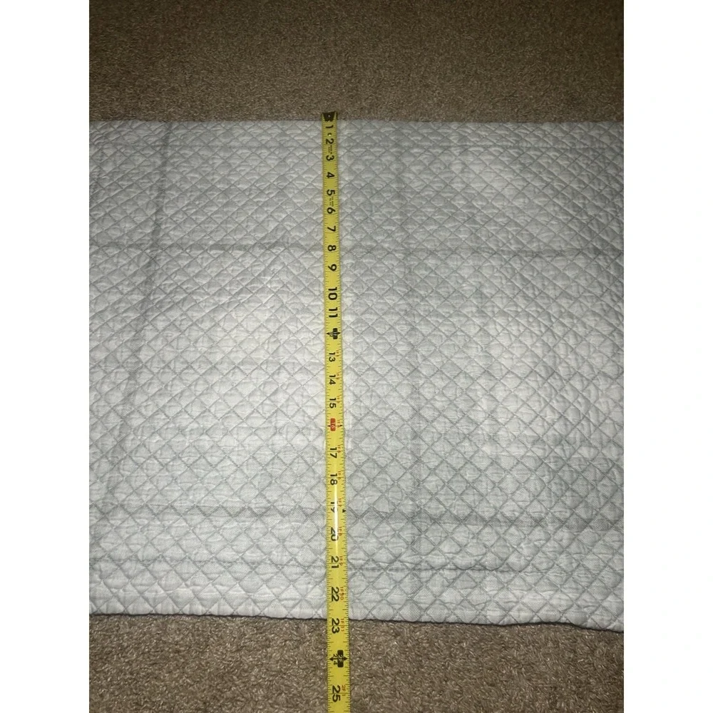 Gray White Plaid Quilted‎ Pillowcase Sham Cozy Modern Casual Basic